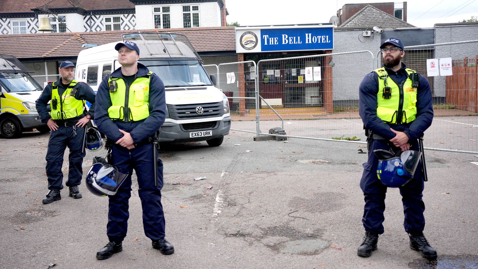 Two more in court charged over protest outside asylum-seeker hotel in Epping | UK News